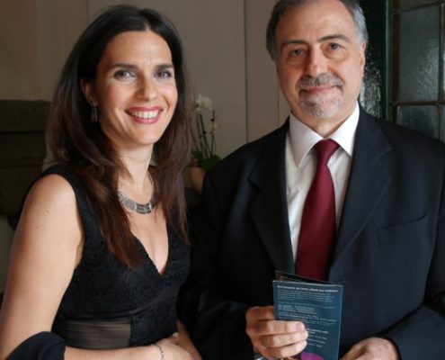 Claudia Oddo mit Konsul Dr. Alfedo Casciello - Villa Blavius